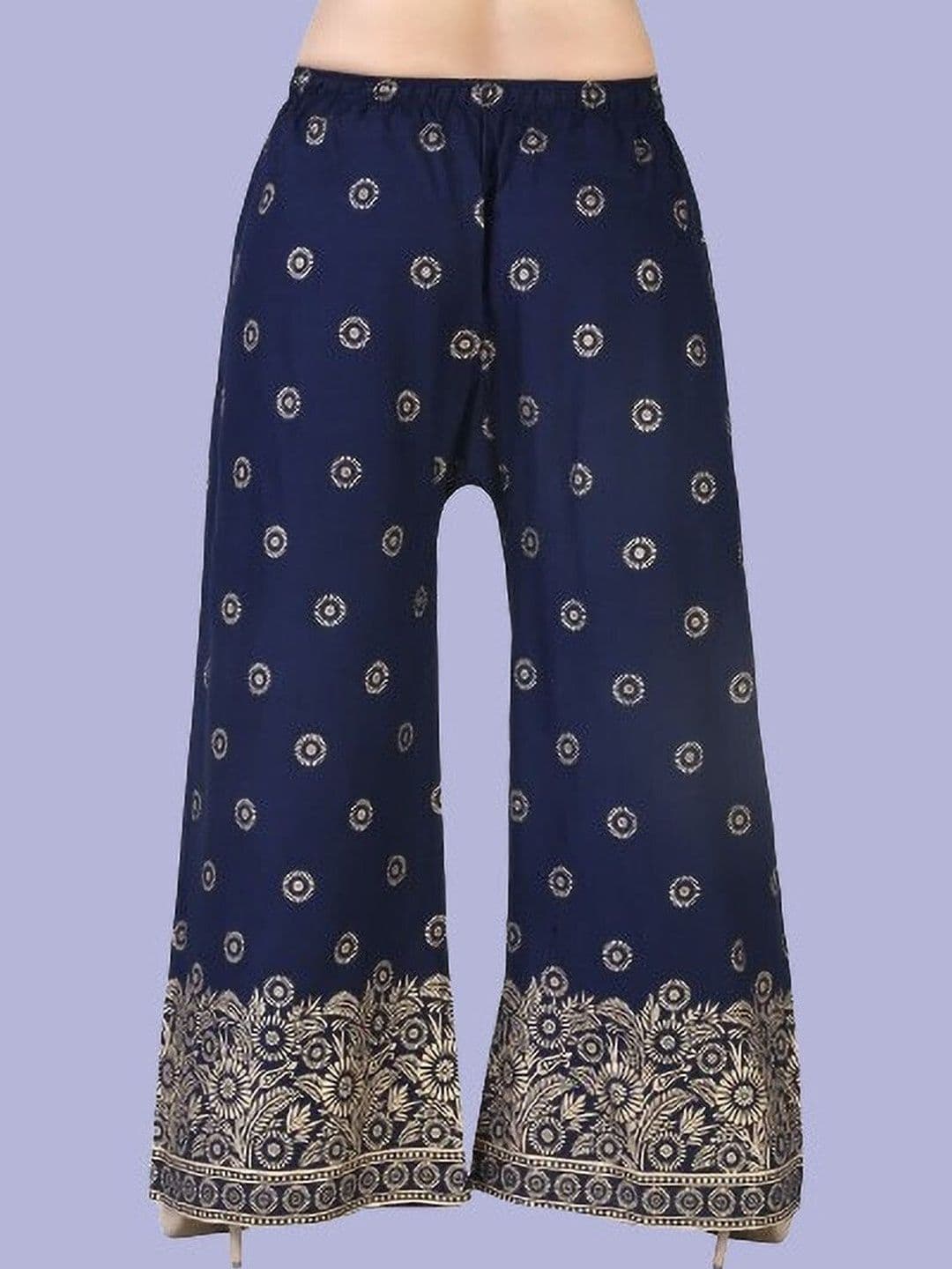 BINISH Women Ethnic Motifs Printed Chambray Ethnic Palazzos - view 1