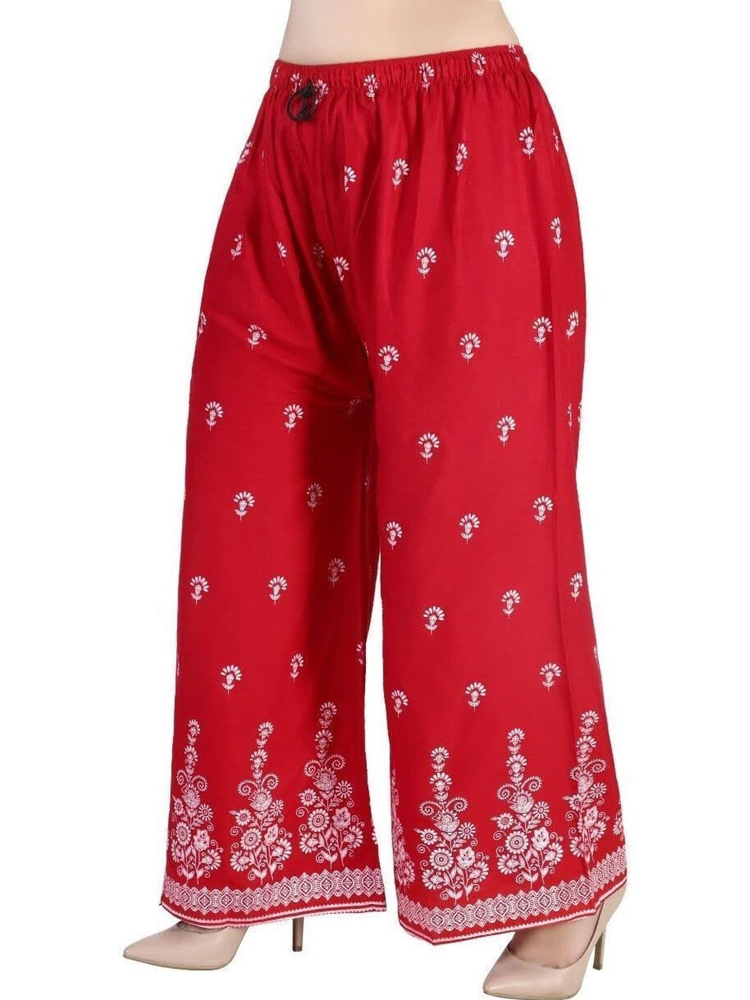 BINISH Women Ethnic Motifs Printed Chambray Ethnic Palazzos - view 1