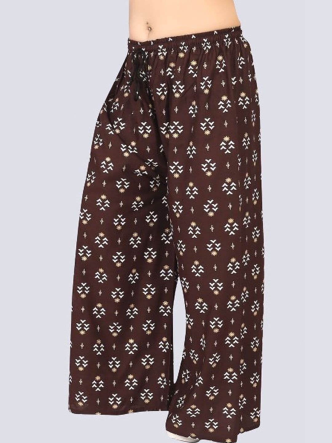 BINISH Women Ethnic Motifs Printed Chambray Ethnic Palazzos - view 1
