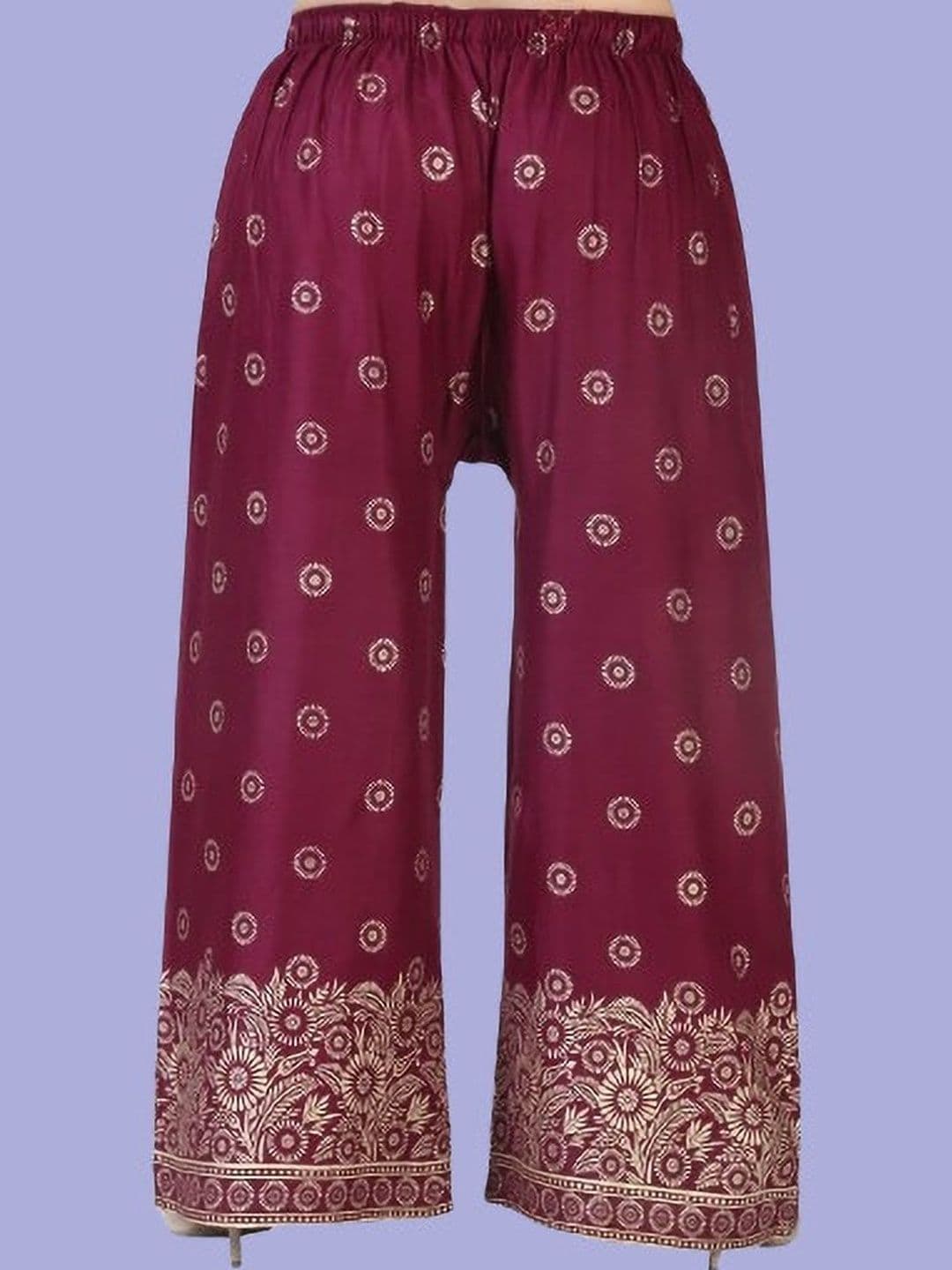 BINISH Women Floral Printed Chambray Ethnic Palazzos - view 1