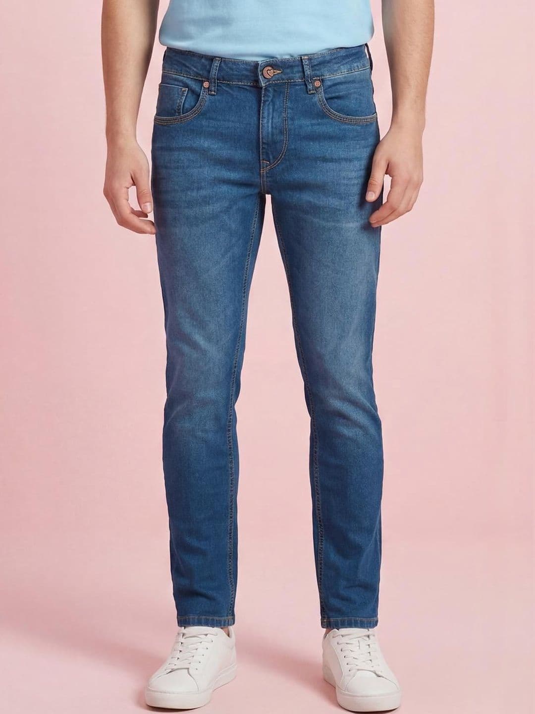 Being Human Men Cropped Tapered Fit Mid-Rise Jeans - view 1