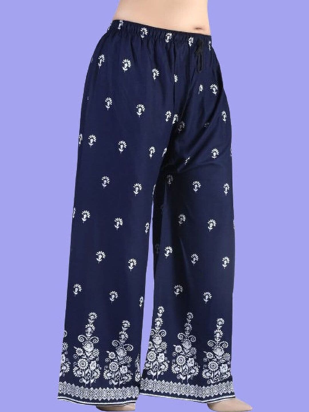 BINISH Women Ethnic Motifs Printed Chambray Ethnic Palazzos - view 1