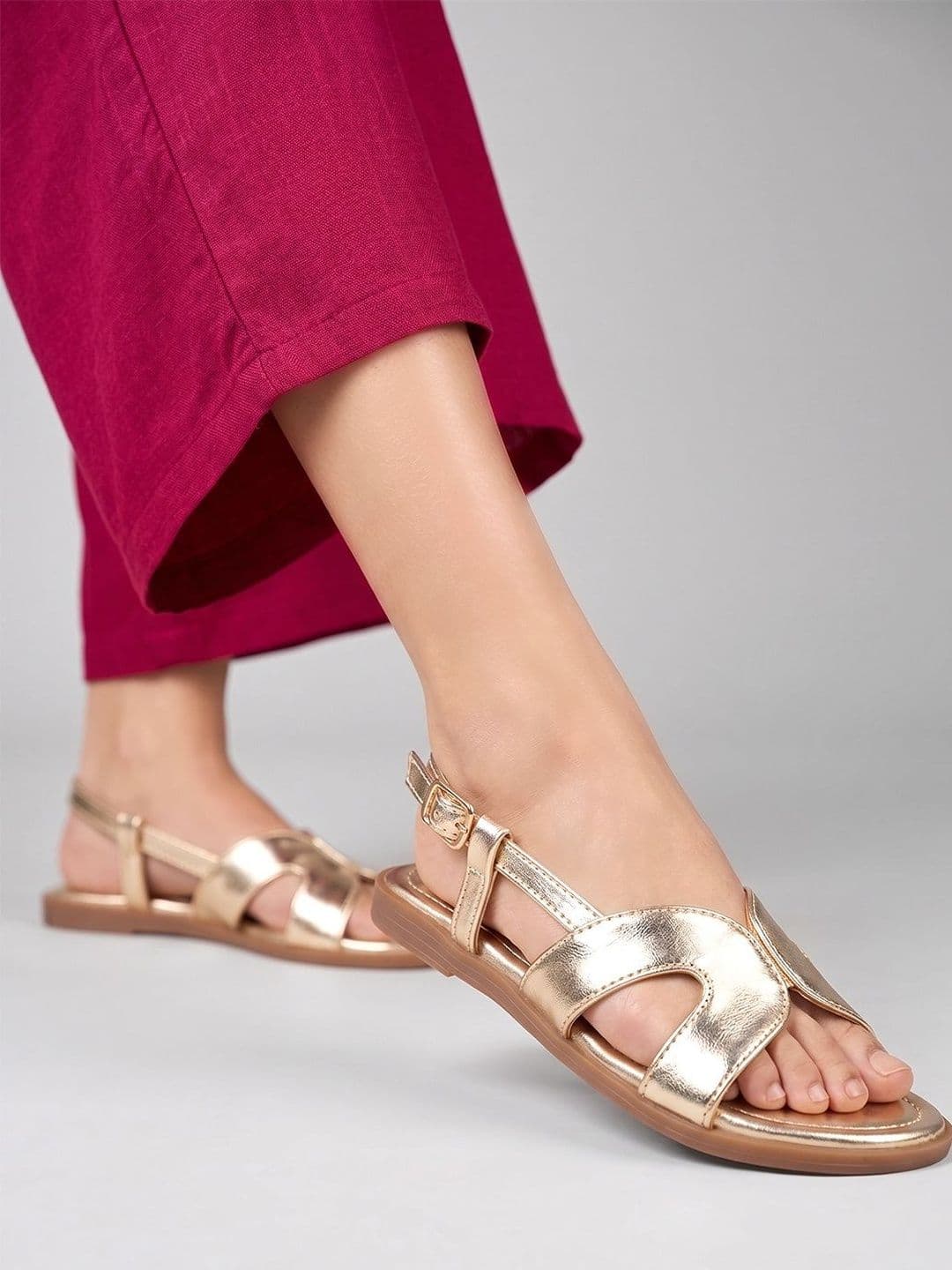 Stylestry Women Open Toe Flats with Buckles - view 1