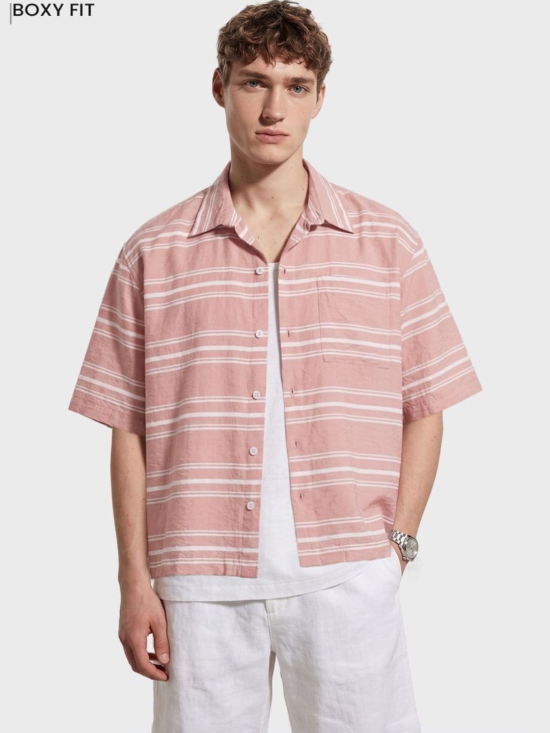 The Indian Garage Co Men Boxy Horizontal Stripes Striped Casual Shirt - view 1