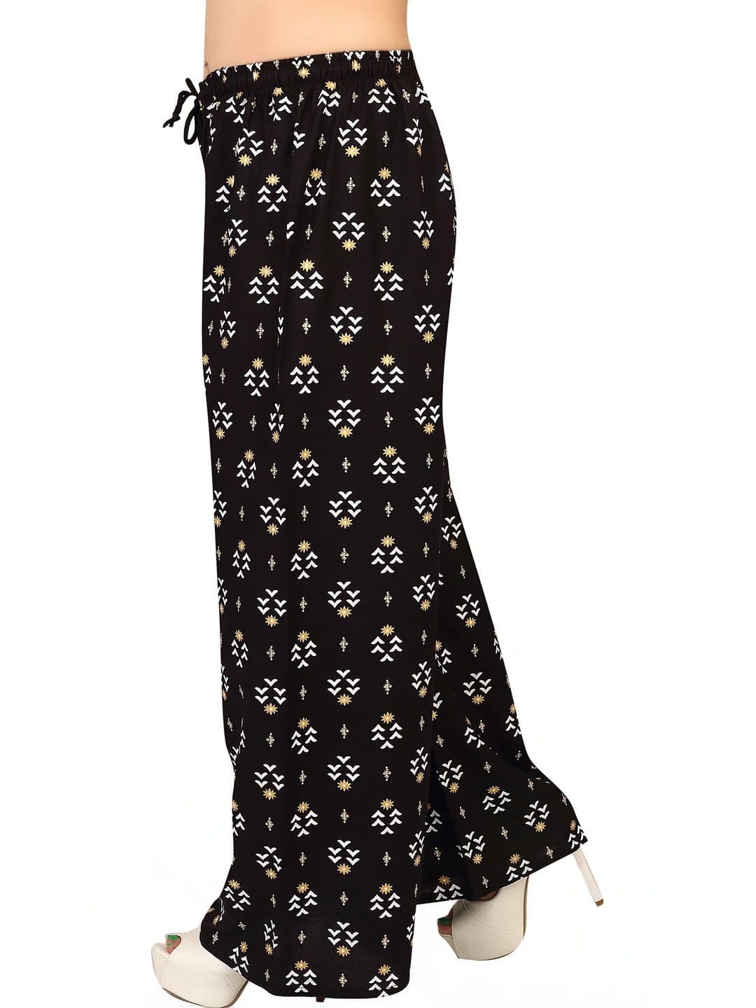 BINISH Women Ethnic Motifs Printed Chambray Ethnic Palazzos - view 1