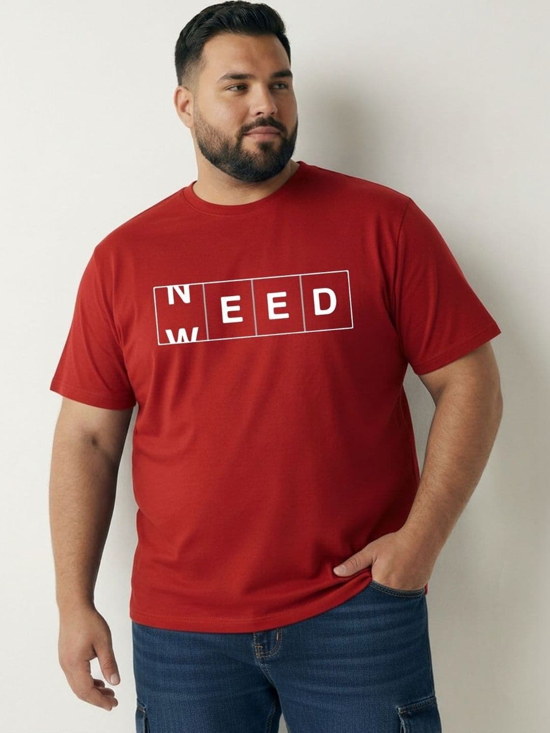 Toodle Plus Plus Size Men Typography Printed Cotton T-shirt - view 1