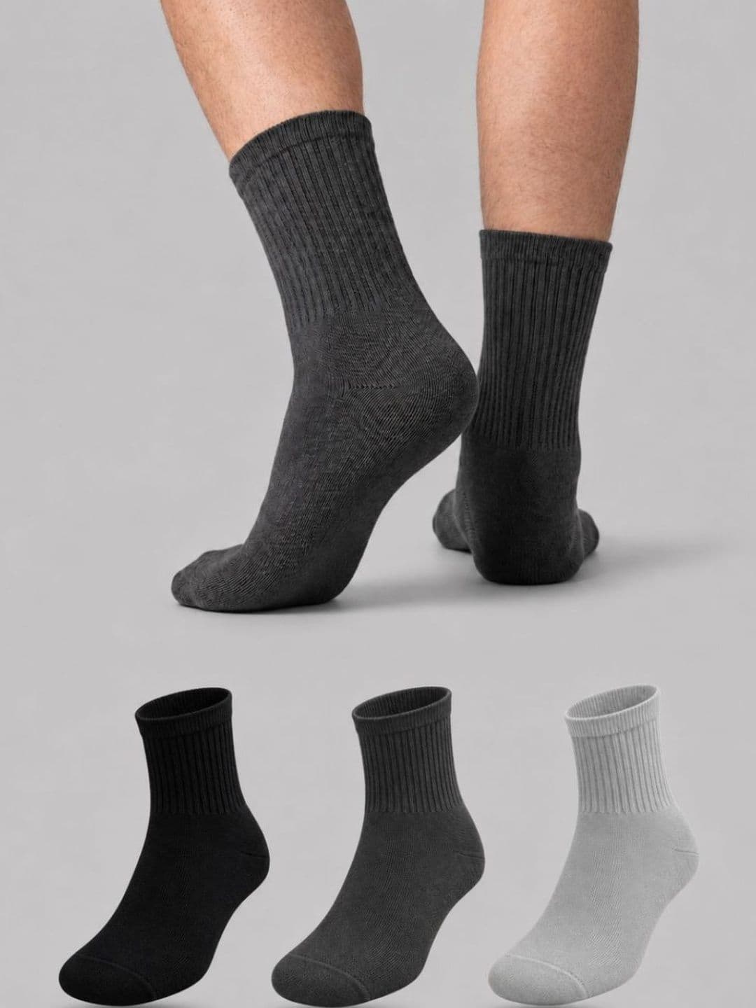 Sockscarving Men Pack of 3 Cotton Above Ankle Socks - view 1