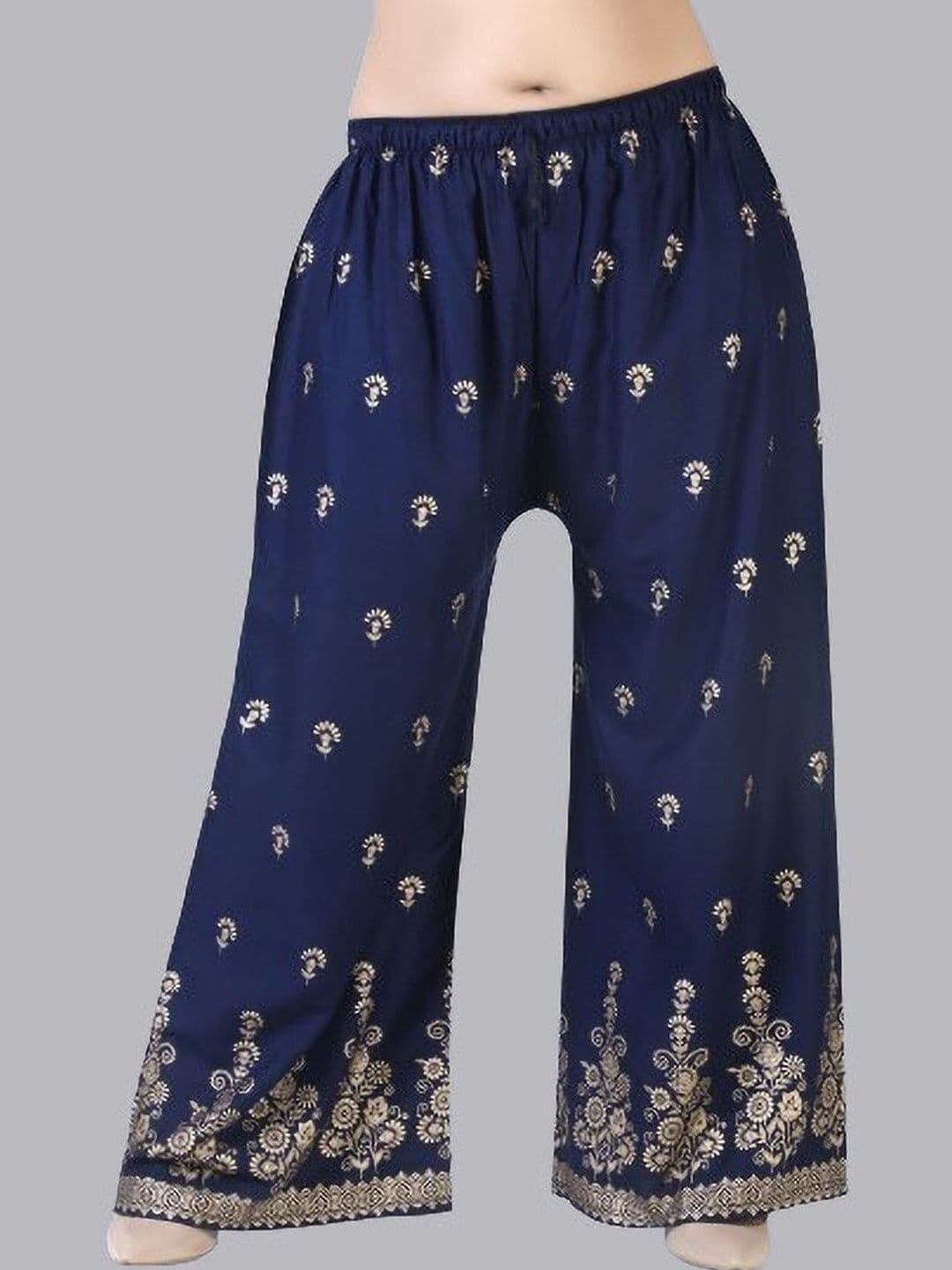 BINISH Women Ethnic Motifs Printed Chambray Ethnic Palazzos - view 1