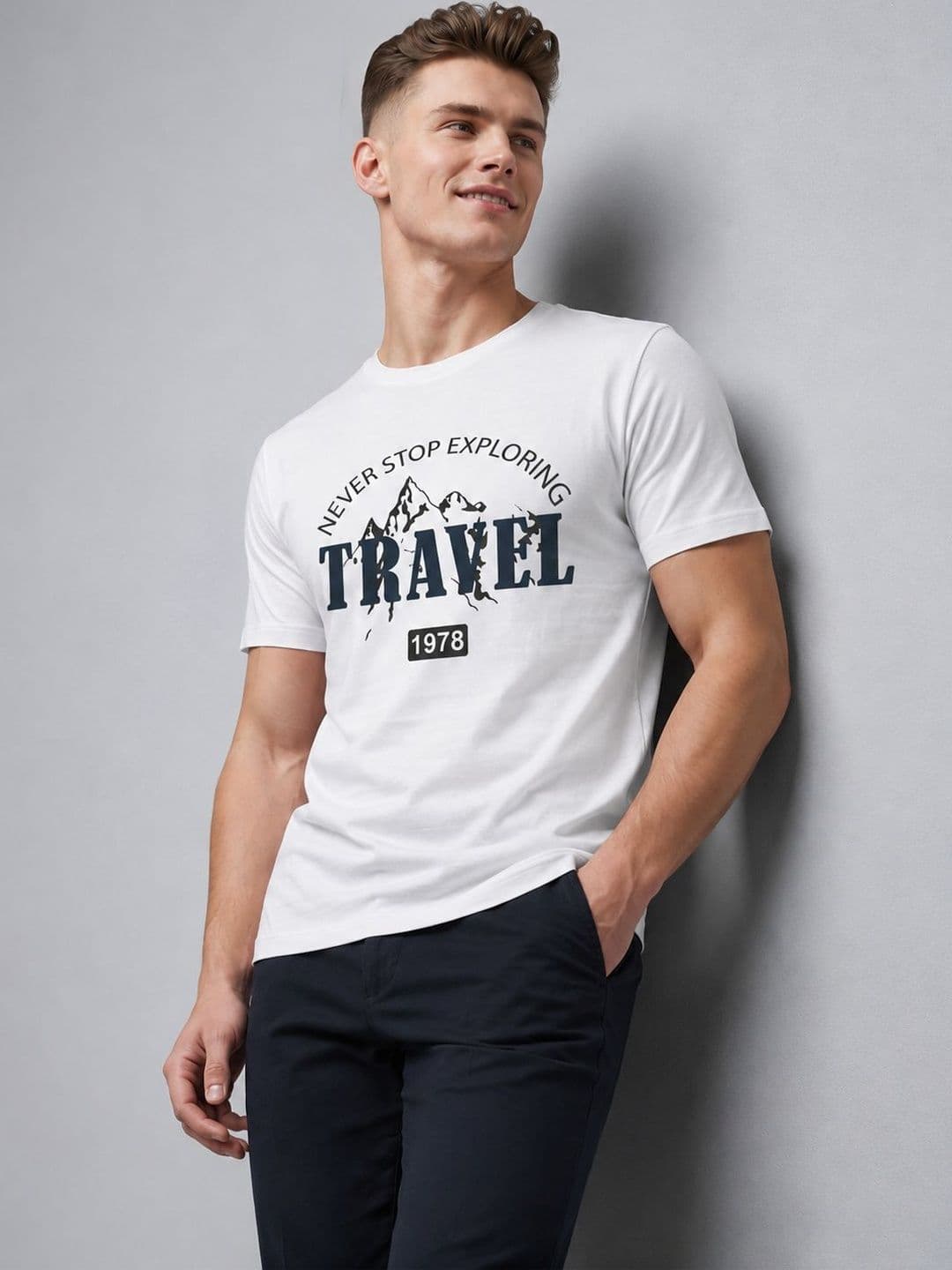 Roadster Men Typography Printed T-shirt - view 1