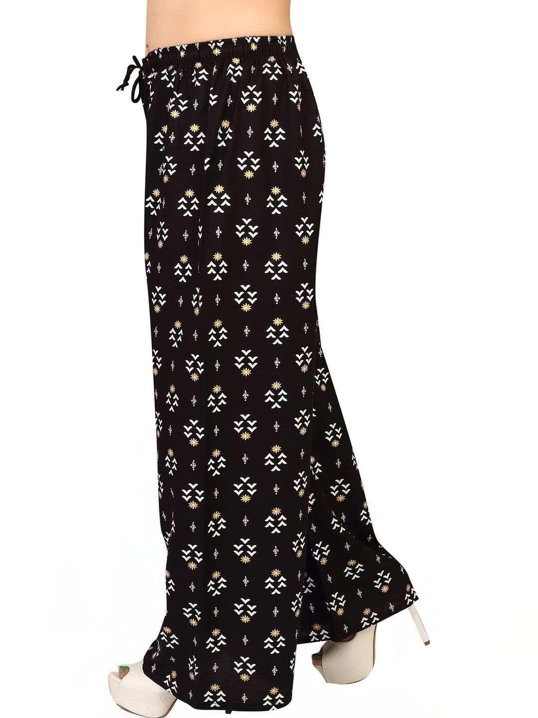 BINISH Women Printed Chambray Ethnic Palazzos - view 1