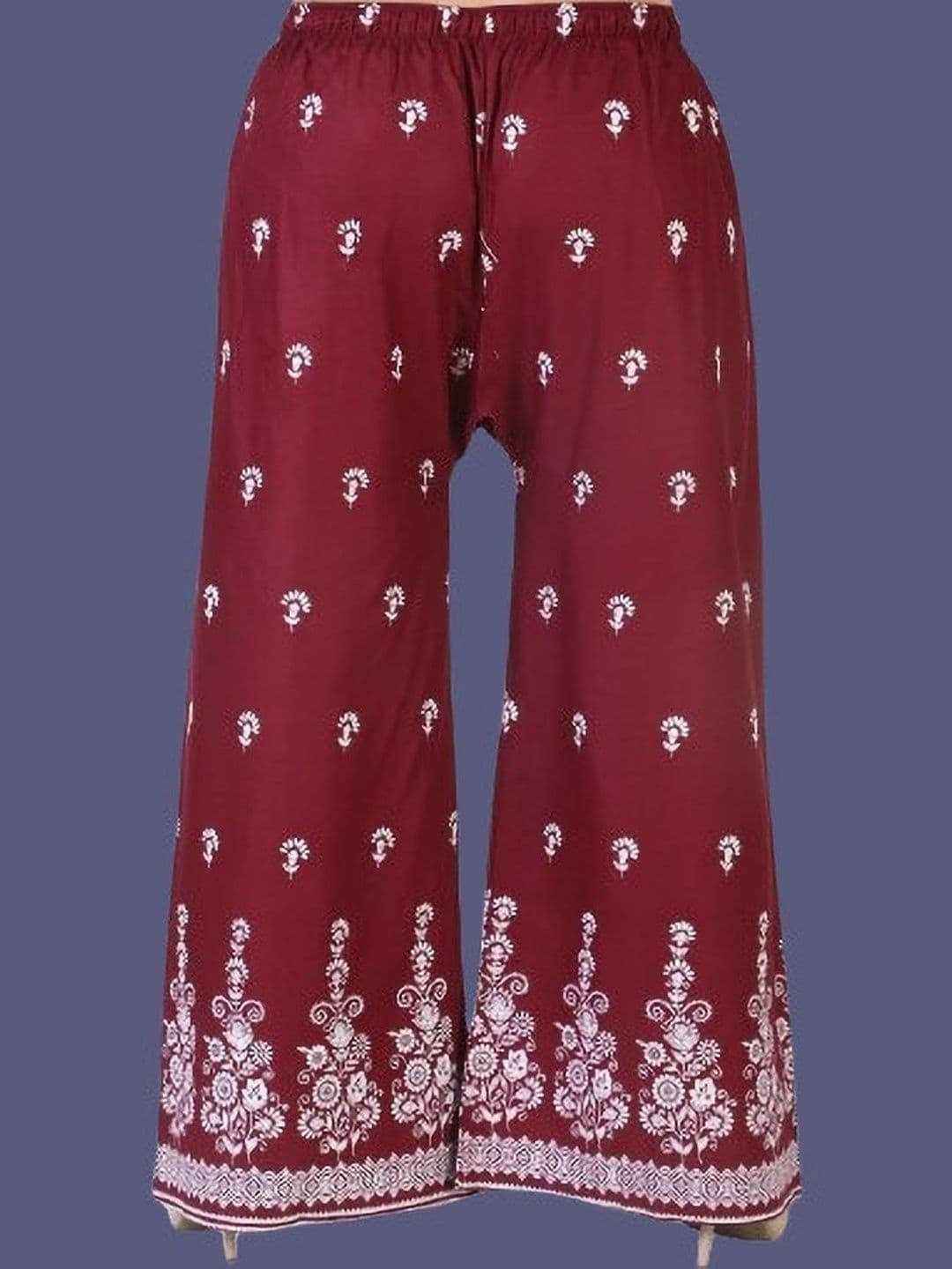 BINISH Women Floral Printed Chambray Ethnic Palazzos - view 1