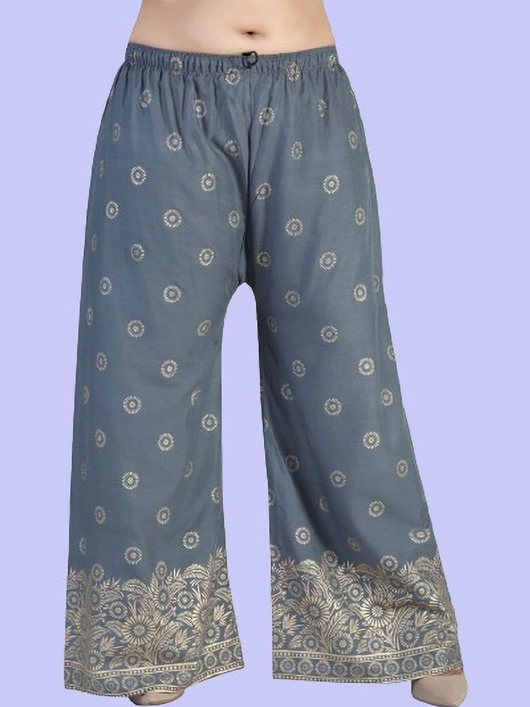 BINISH Women Ethnic Motifs Printed Chambray Ethnic Palazzos - view 1