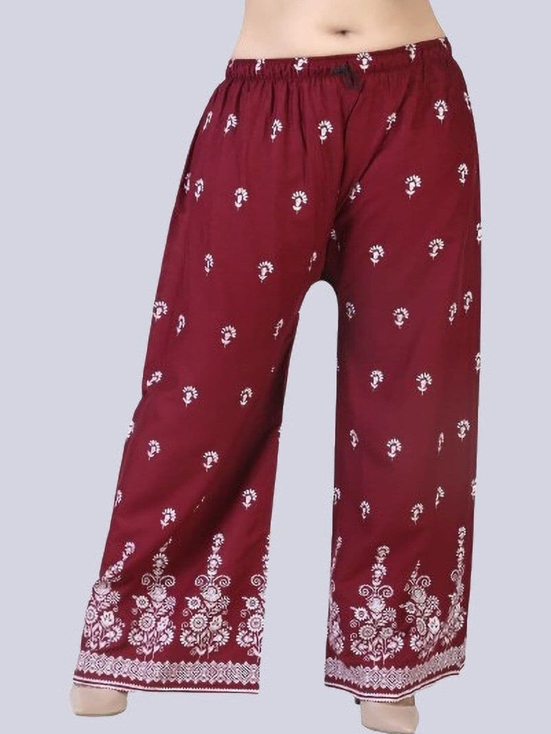 BINISH Women Ethnic Motifs Printed Chambray Ethnic Palazzos - view 1