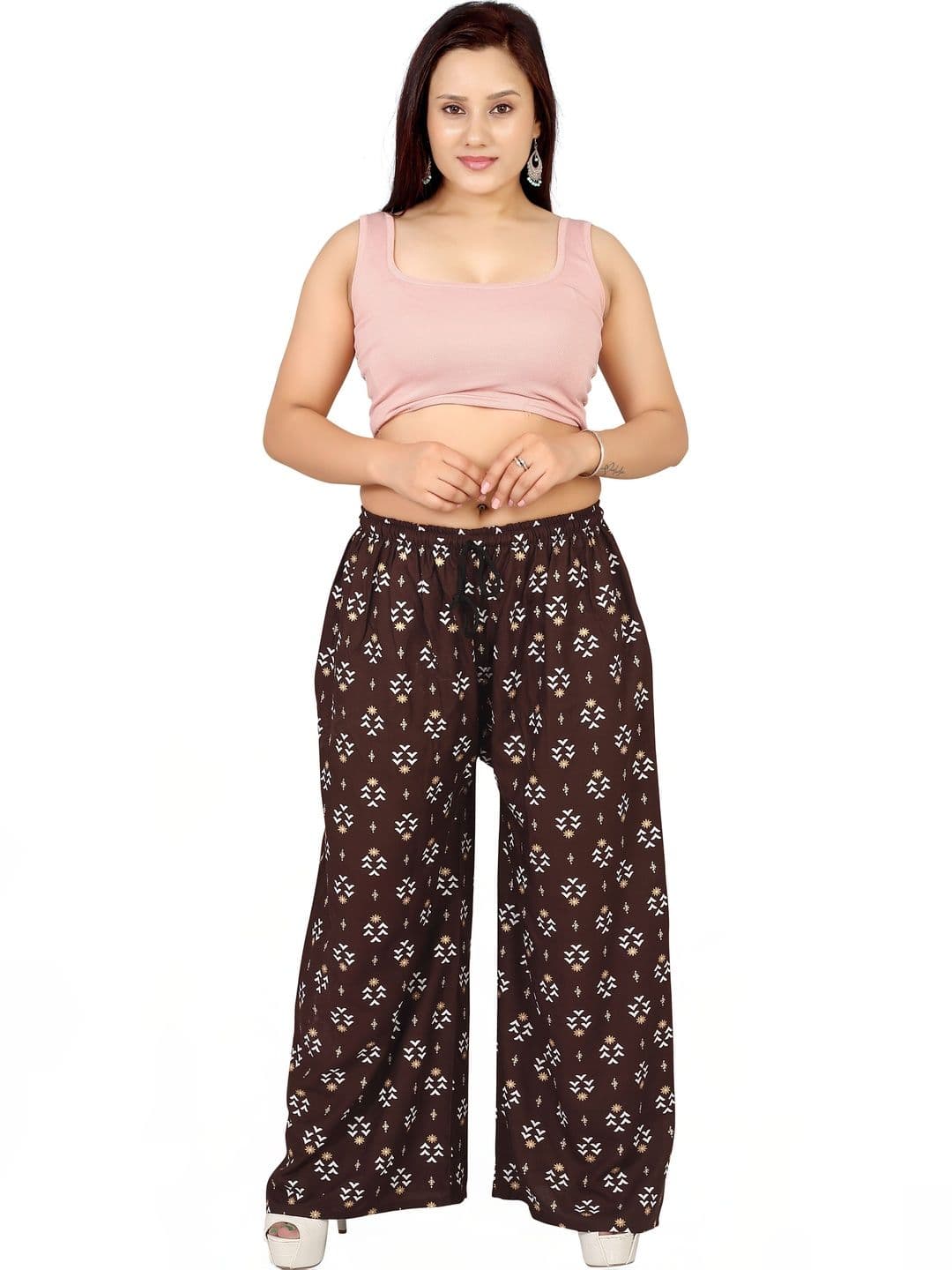 BINISH Women Printed Chambray Ethnic Palazzos - view 1