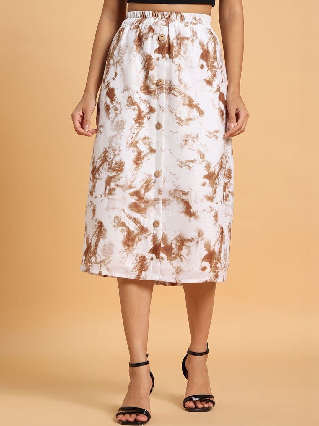 Frolic Rolic Women Tie and Dye Knee Length Straight Skirt - view 1