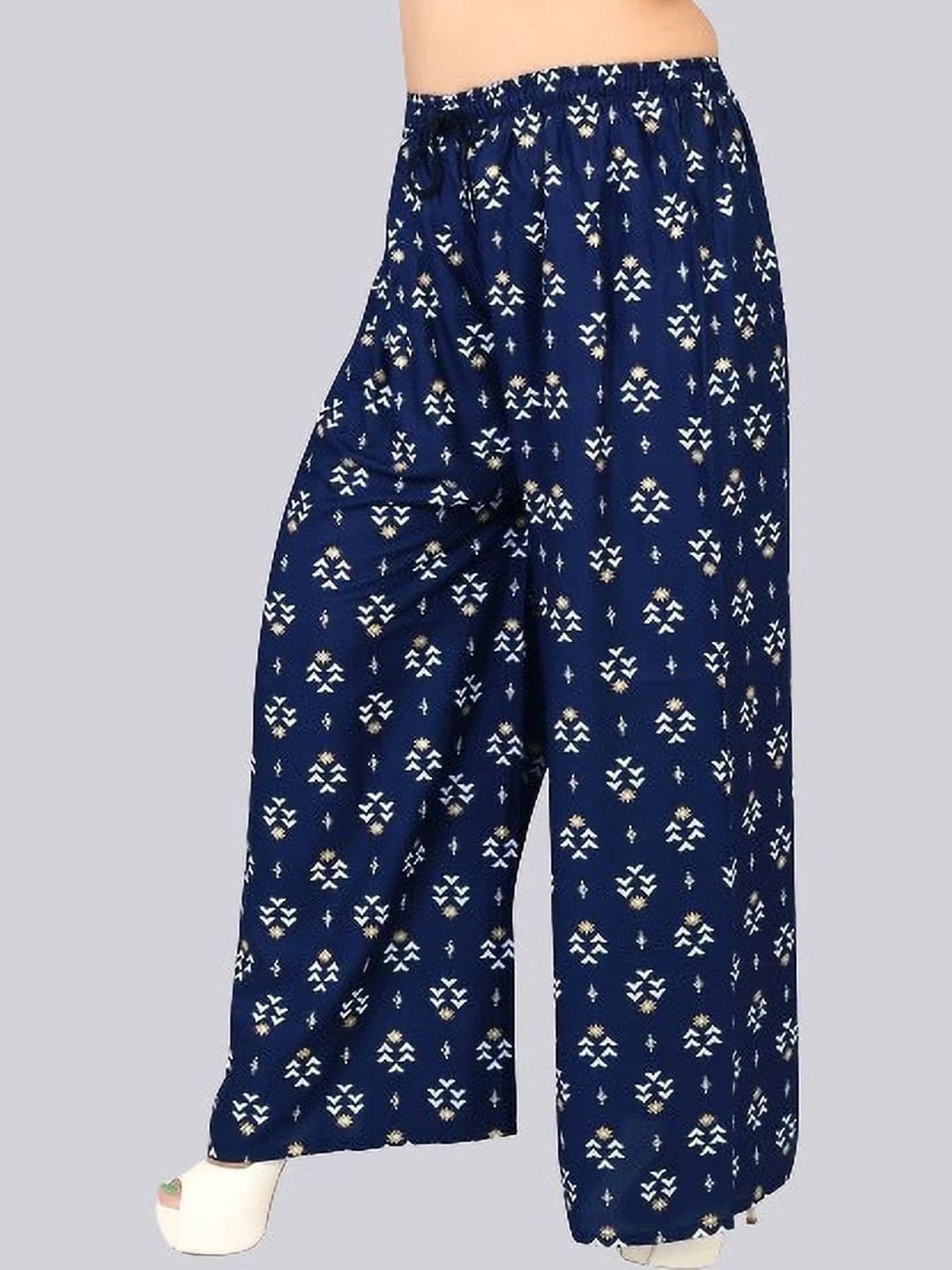 BINISH Women Printed Chambray Ethnic Palazzos - view 1