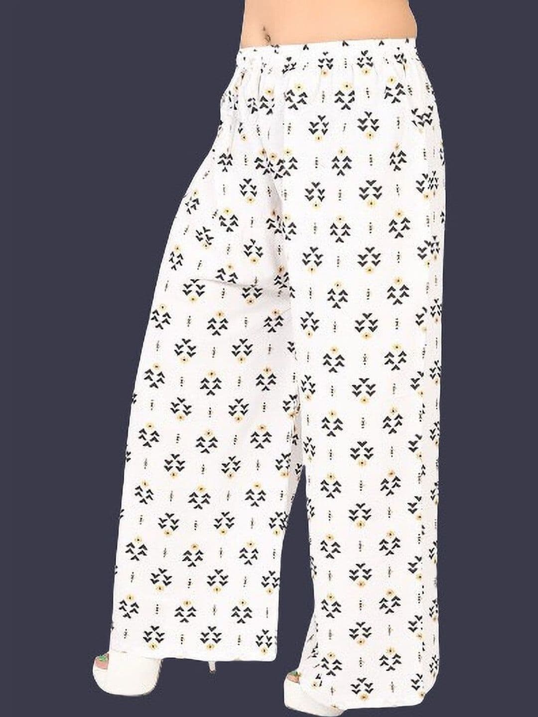 BINISH Women Printed Chambray Ethnic Palazzos - view 1