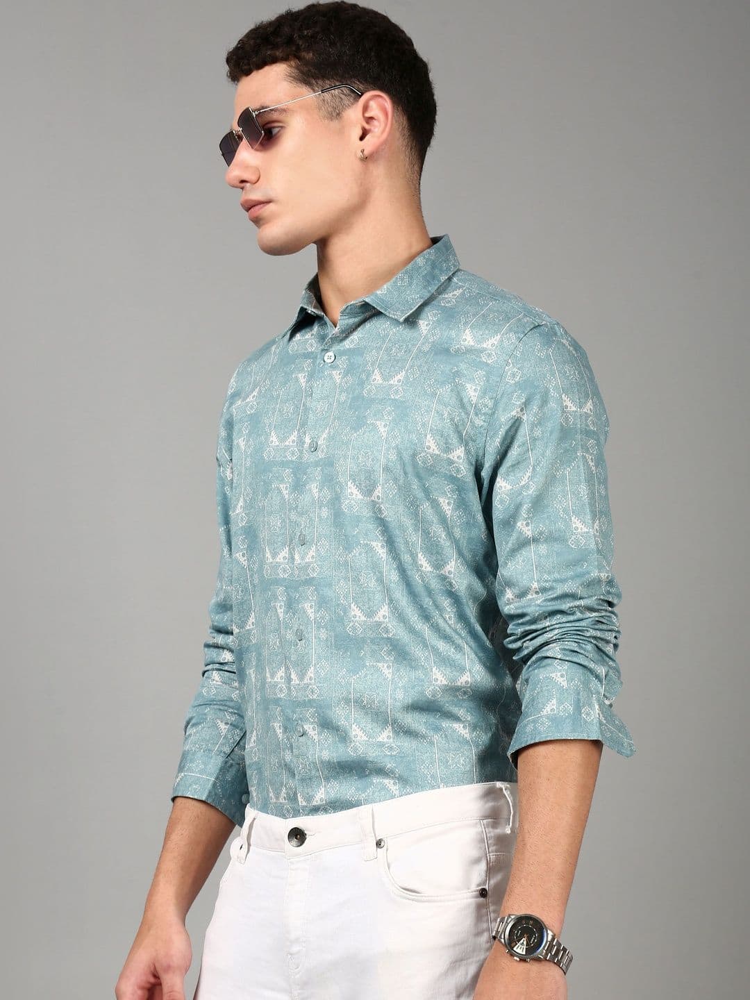 British Club Men Smart Slim Fit Printed Casual Shirt - view 1
