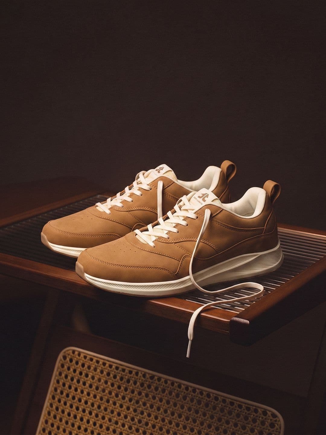 OFF LIMITS Men Tan Contrast Sole Non-Marking Running Sports Shoes - view 1