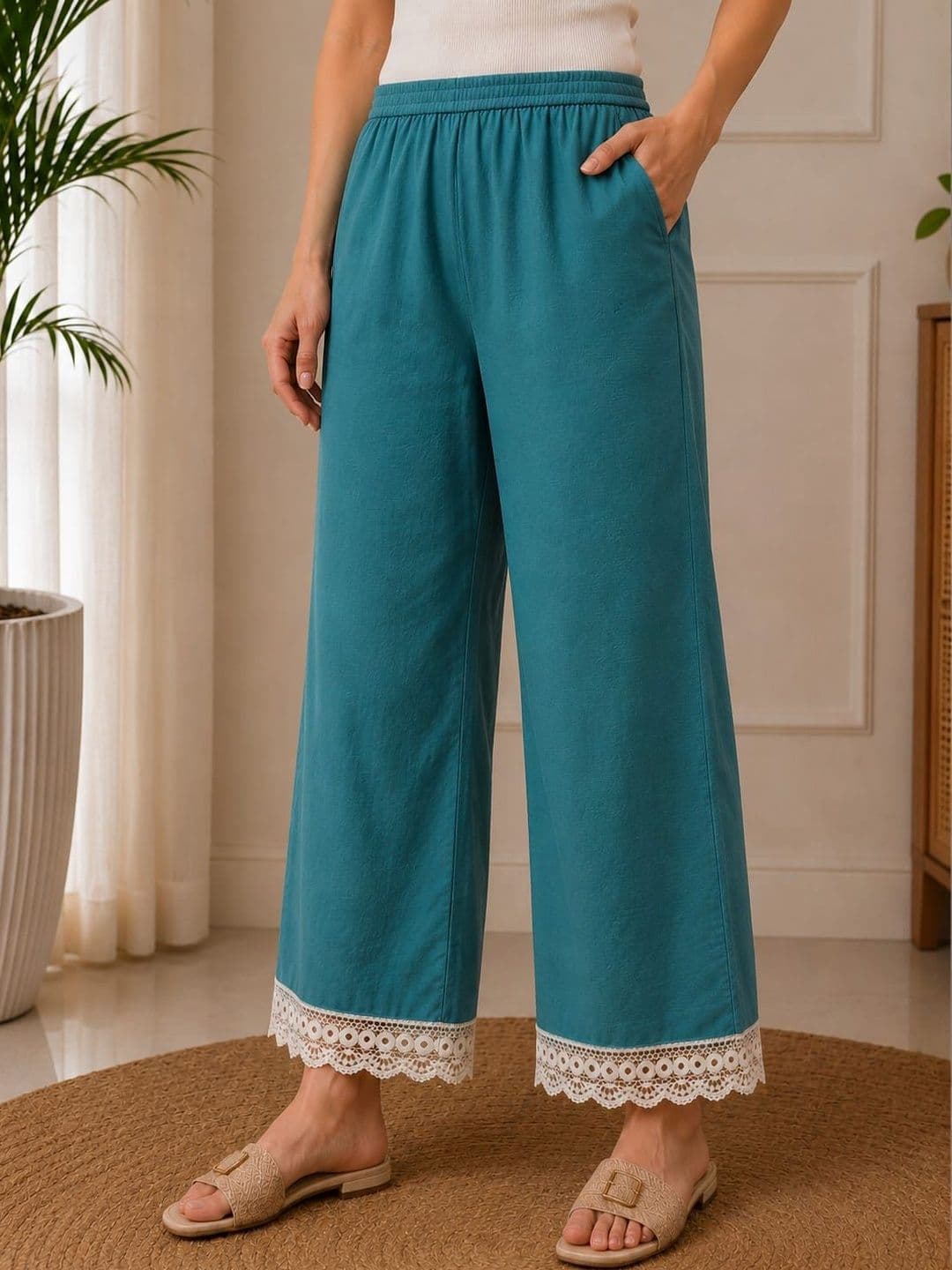 Meeranshi Women Embellished Palazzos - view 1