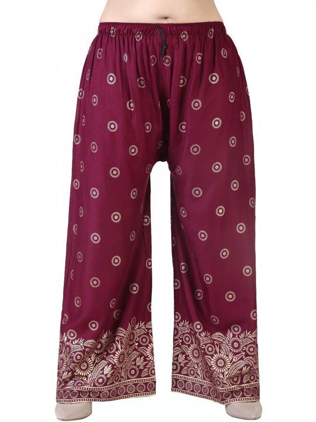 BINISH Women Ethnic Motifs Printed Chambray Ethnic Palazzos - view 1