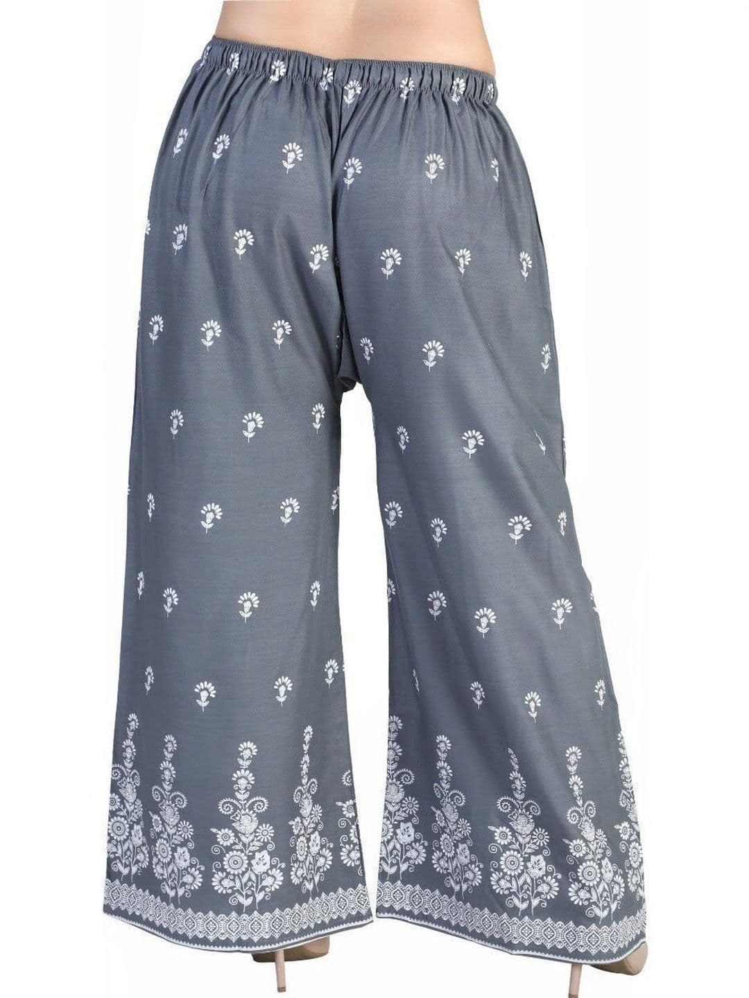 BINISH Women Floral Printed Chambray Ethnic Palazzos - view 1