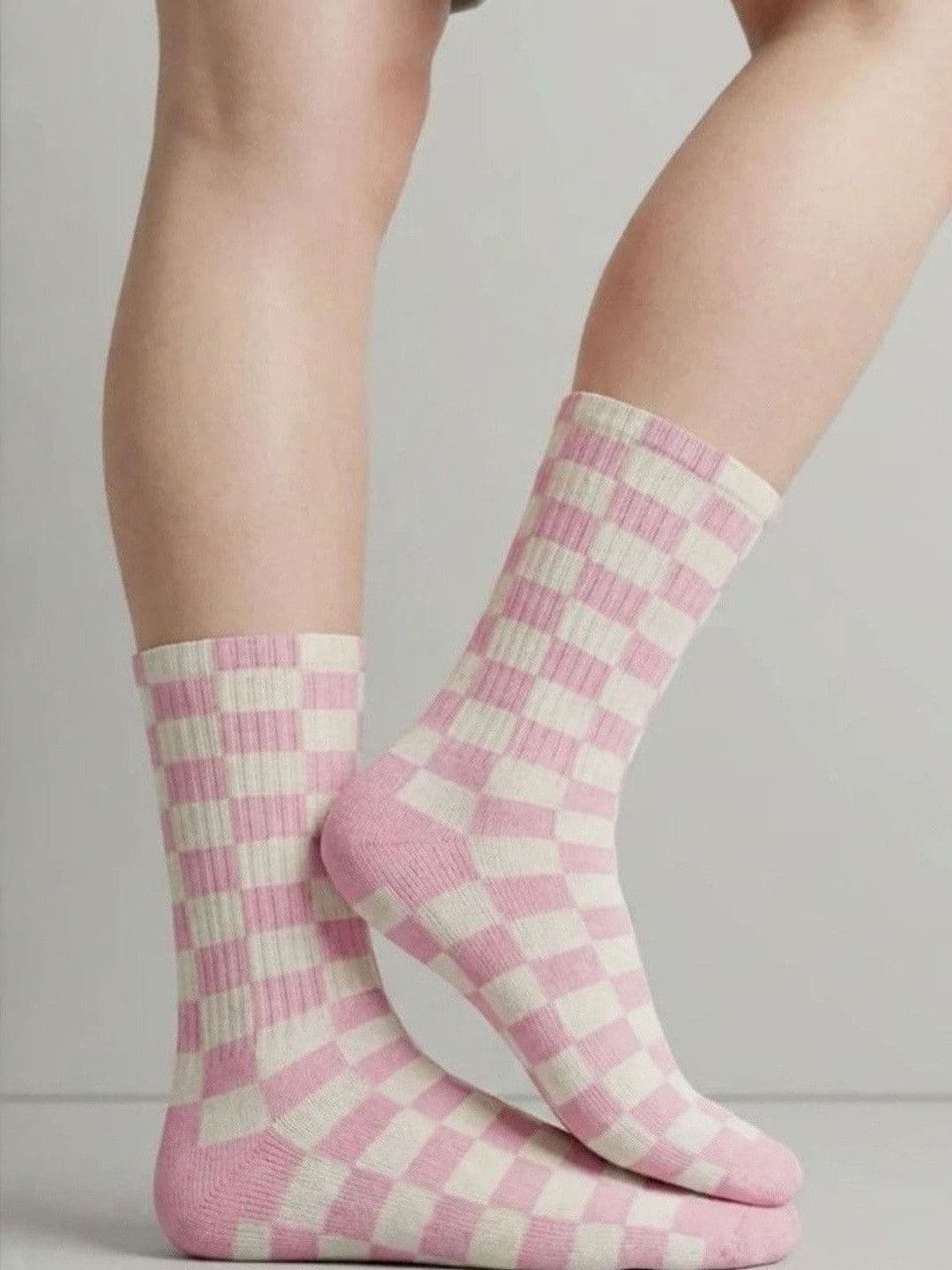 Sockscarving Men Pack of 4 Cotton Checked Calf Length Socks - view 1