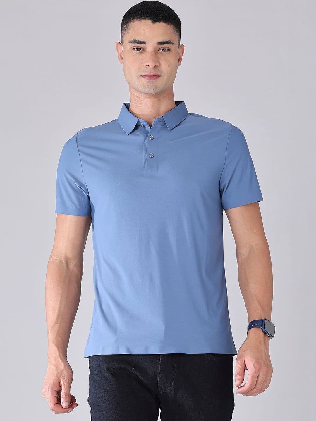 V-Mart Men Polo Collar Slim Fit T-shirt - view 1