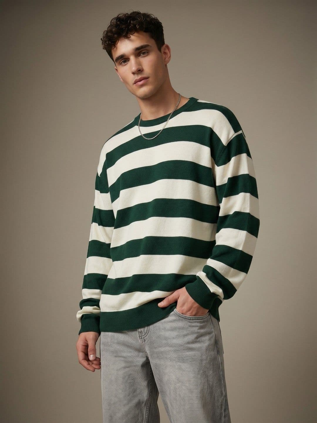 glitchez Striped Knitted Pullover - view 1