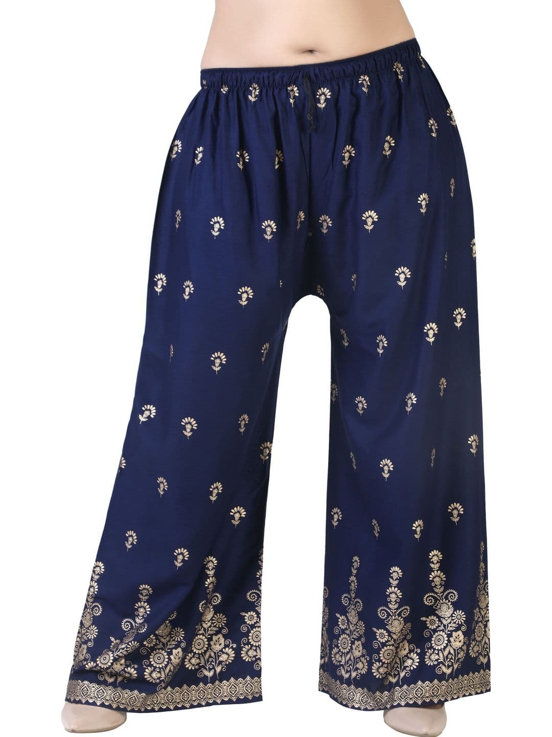 BINISH Women Ethnic Motifs Printed Chambray Ethnic Palazzos - view 1