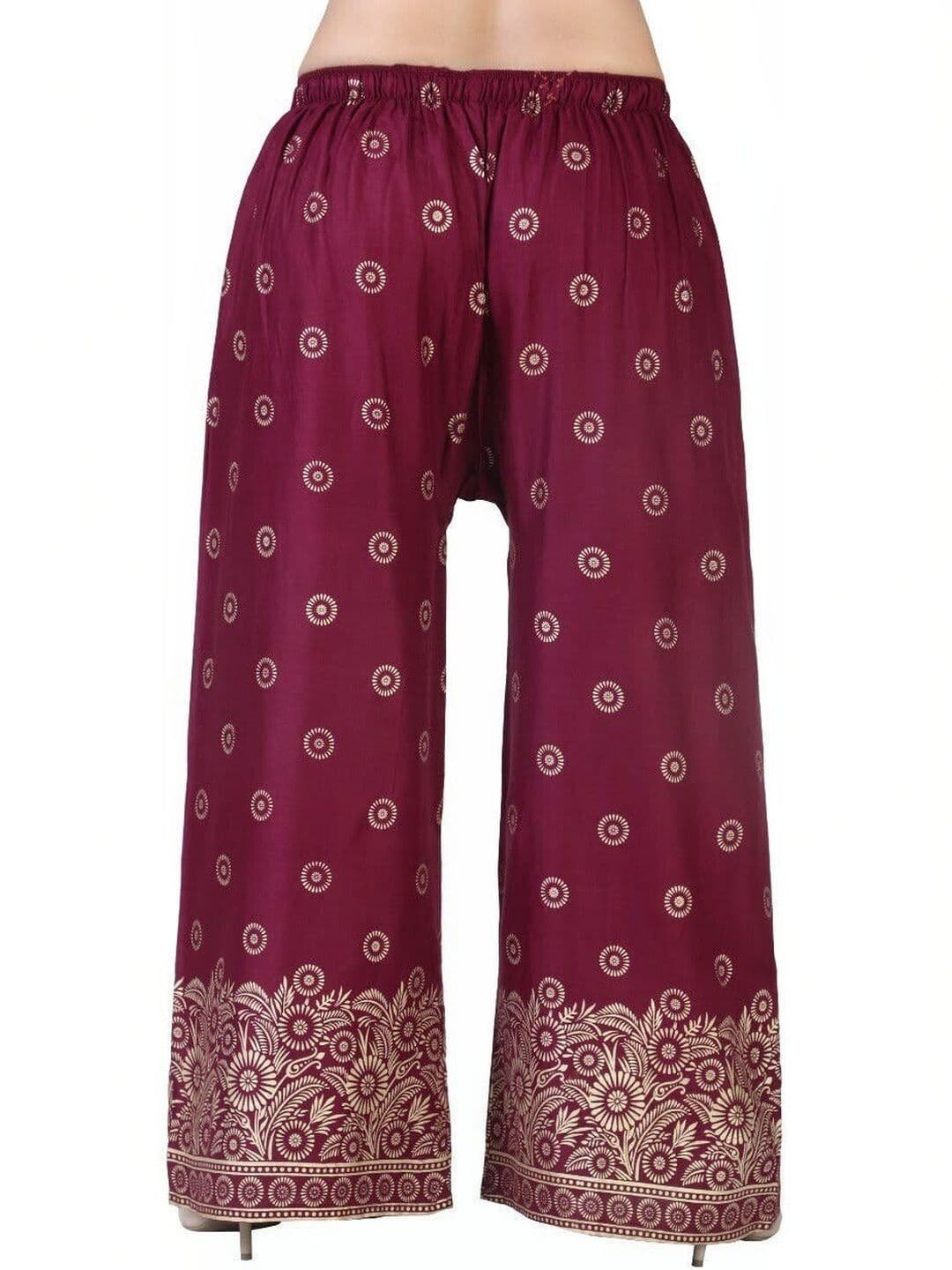 BINISH Women Ethnic Motifs Printed Chambray Ethnic Palazzos - view 1