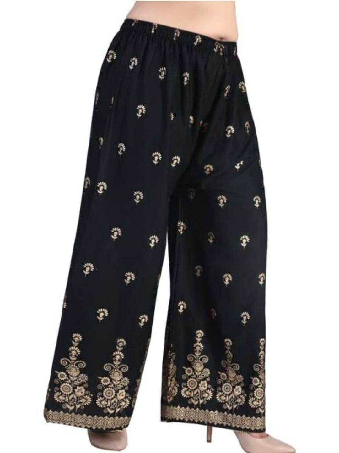 BINISH Women Ethnic Motifs Printed Chambray Ethnic Palazzos - view 1