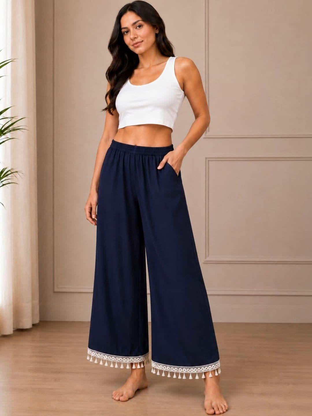Meeranshi Women Embellished Palazzos - view 1