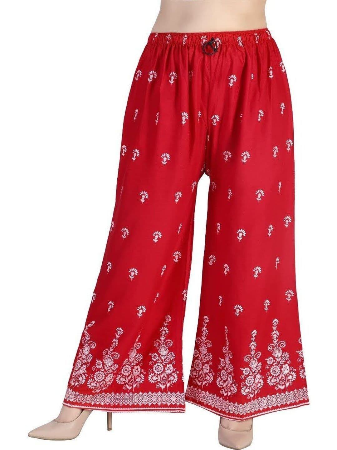 BINISH Women Floral Printed Chambray Ethnic Palazzos - view 1