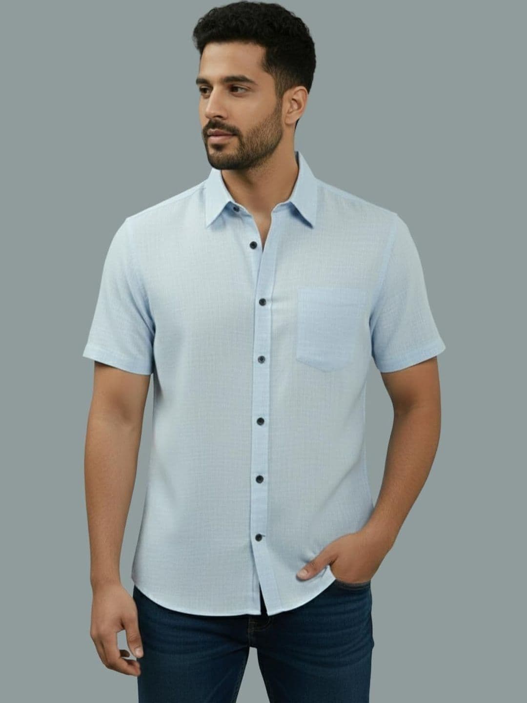 LENIA Men Smart Slim Fit Casual Shirt - view 1