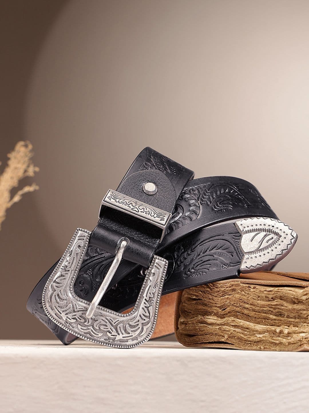 Celtic Men Textured Leather Belt - view 1