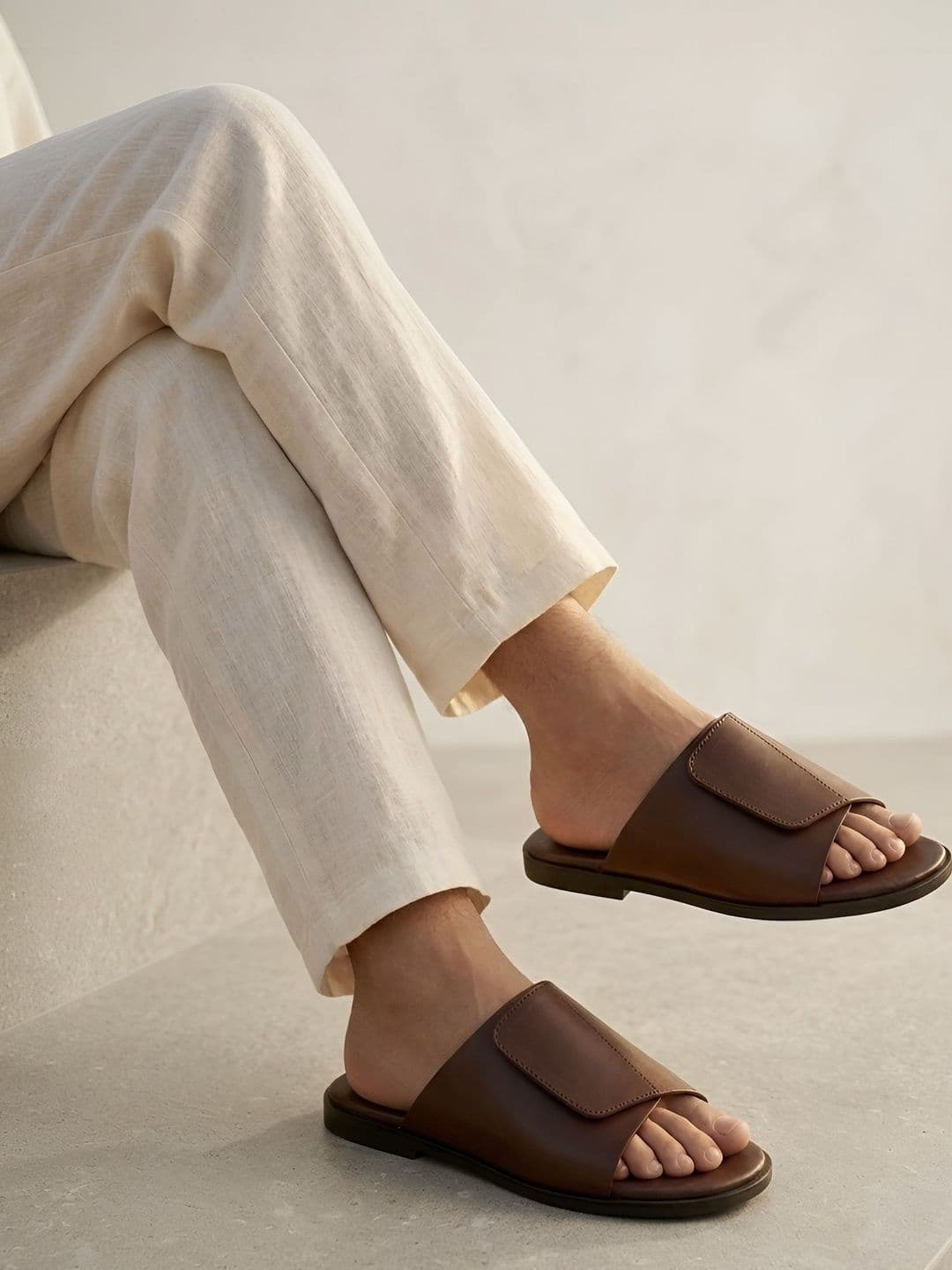 MICHEAL FERAAS Men Leather Comfort Sandals - view 1