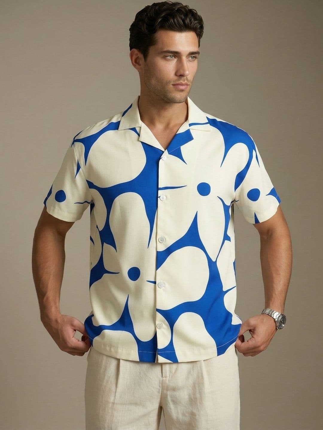 glitchez Men Standard Floral Sheer Printed Casual Shirt - view 1