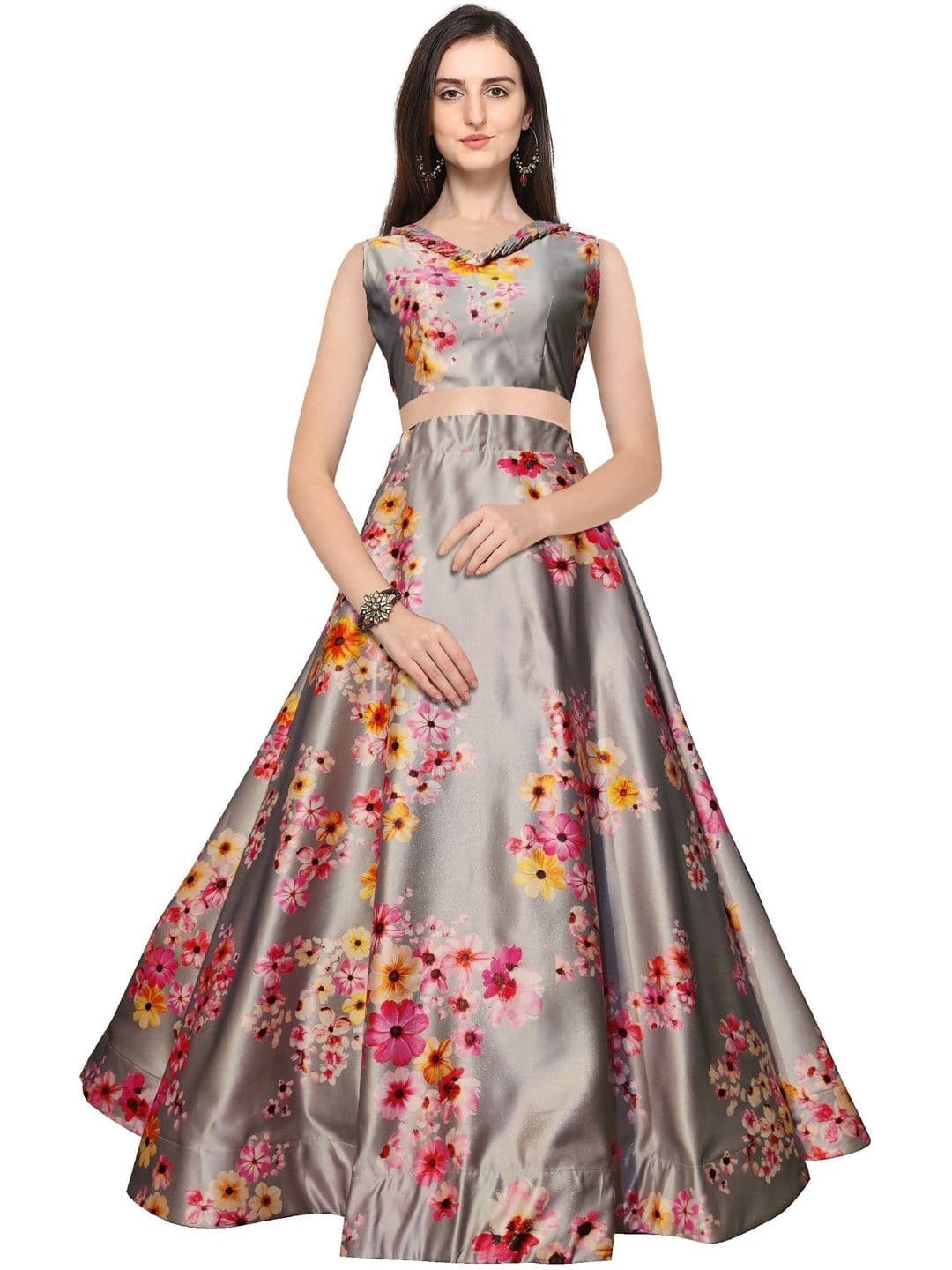 KAHIRAA WHOLETEX Printed Semi-Stitched Lehenga & Unstitched - view 1