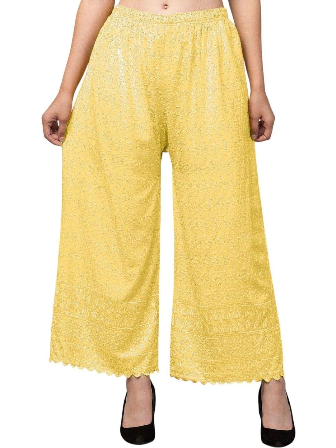 SMASUM Women Ethnic Motifs Embroidered Knitted Ethnic Palazzos - view 1