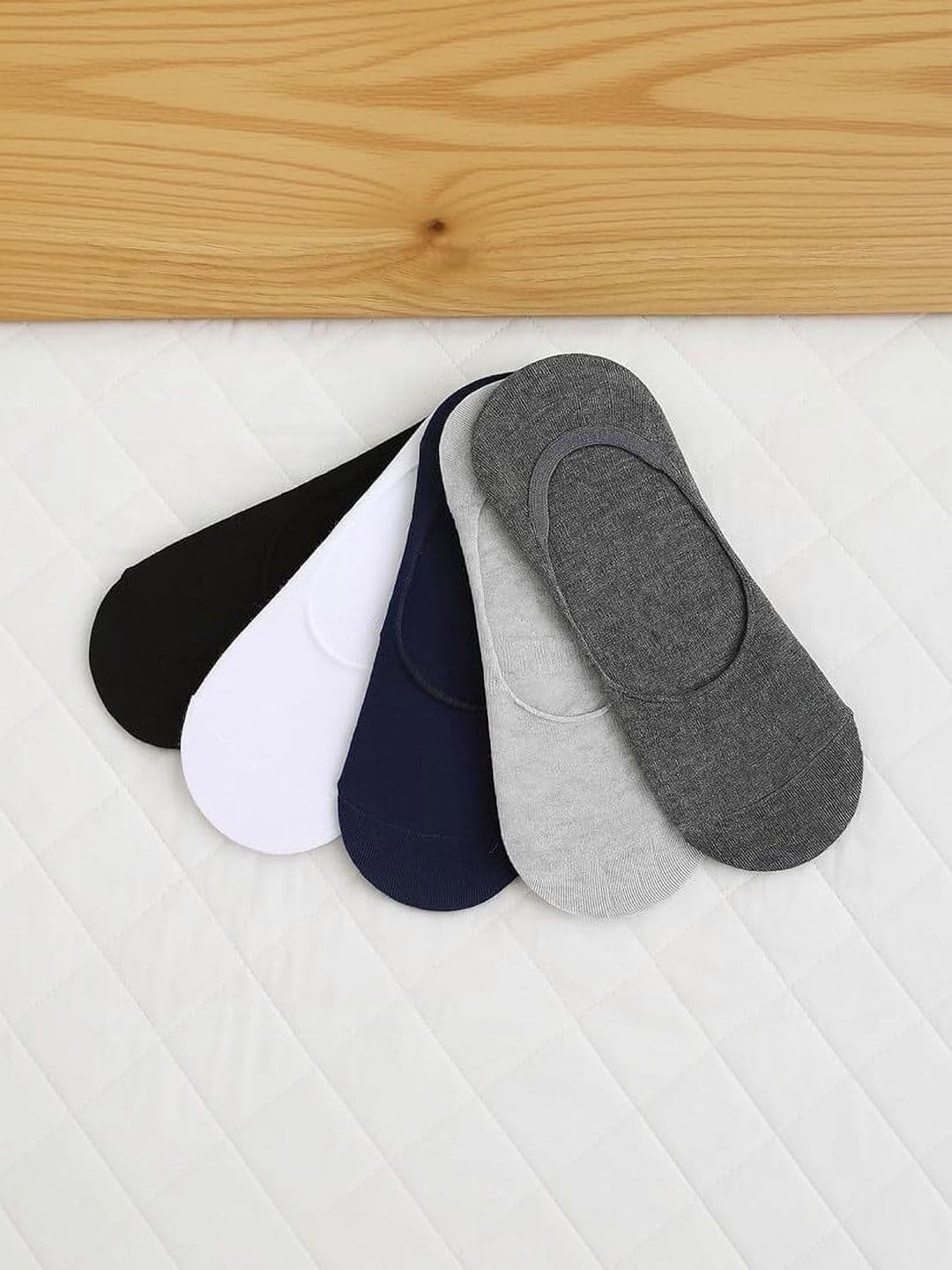 MERCEHIVE Men Pack of 5 Cotton Shoe Liners Socks - view 1
