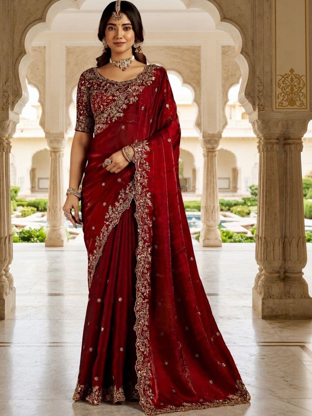 SPEEDY INDIAN Woven Design Zari Silk Blend Banarasi Saree - view 1