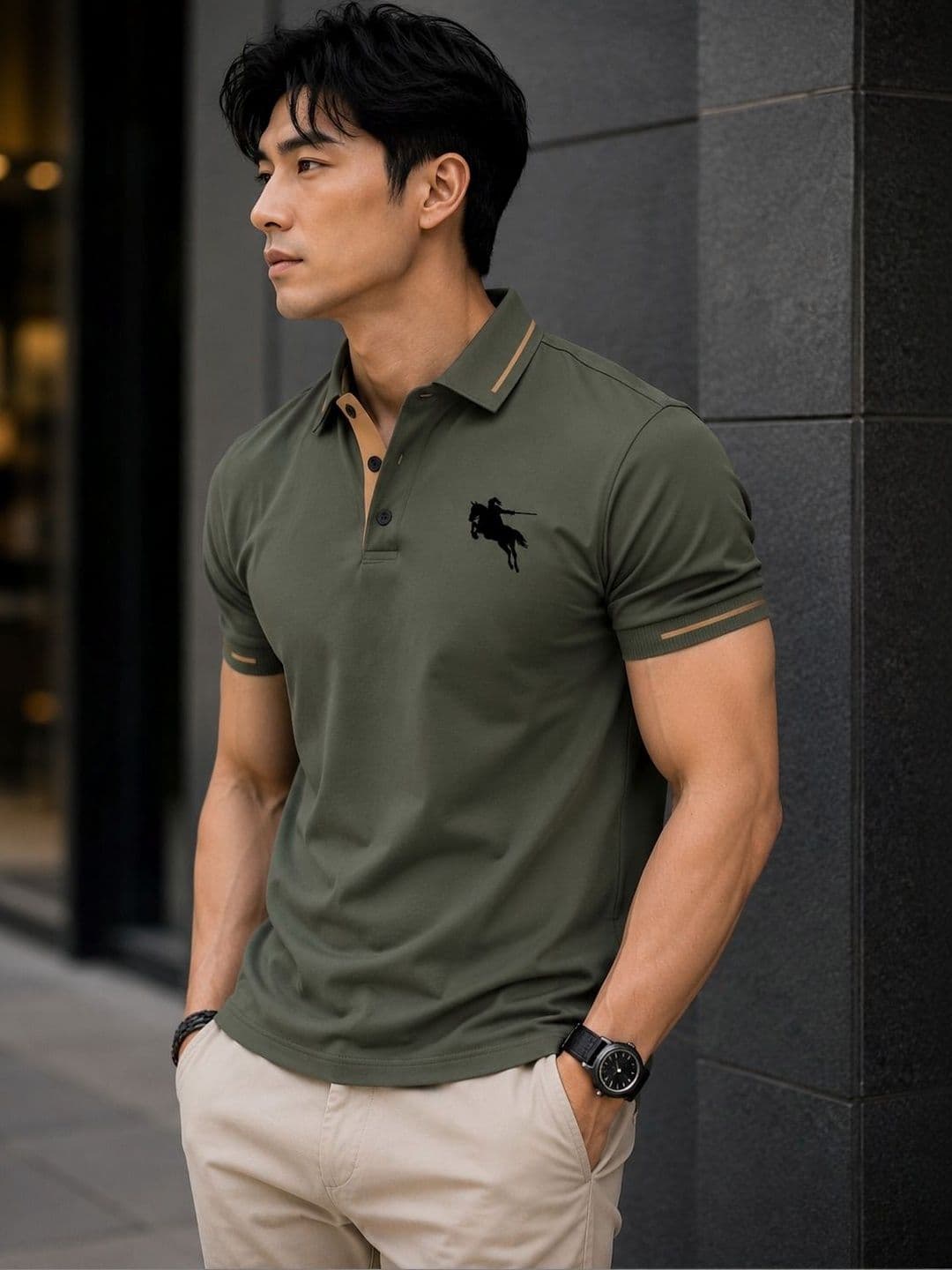 VOOTER Men Printed Polo Collar T-shirt - view 1