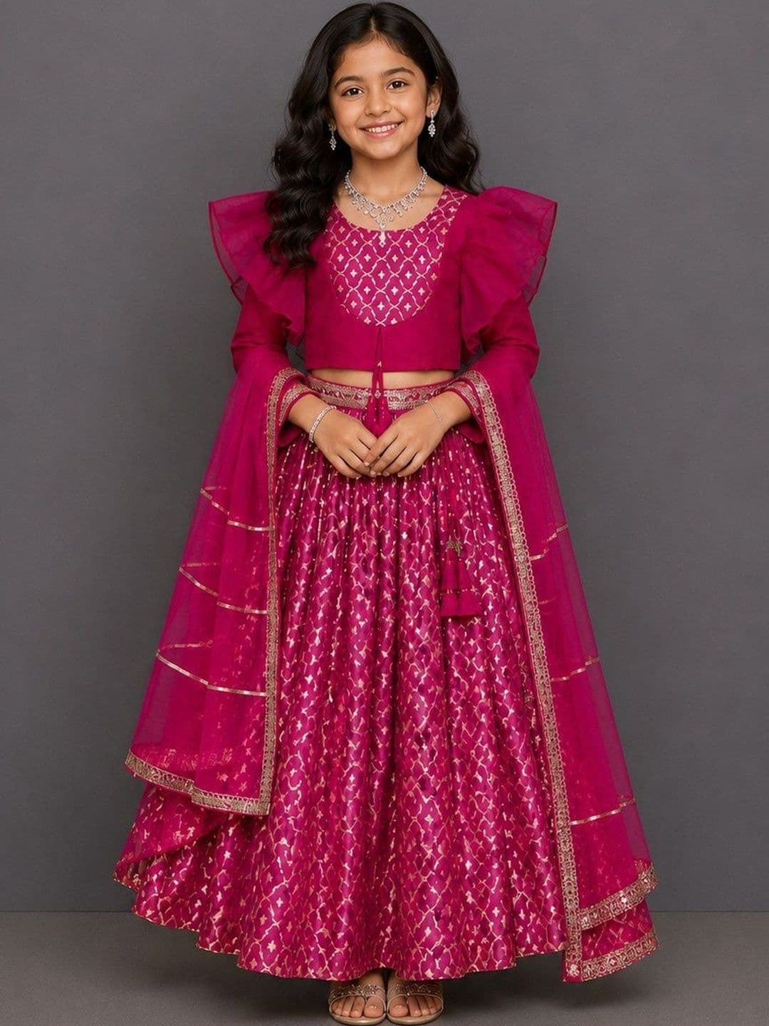 The Little Tales Girls Ready to Wear Lehenga & Blouse With Dupatta - view 1