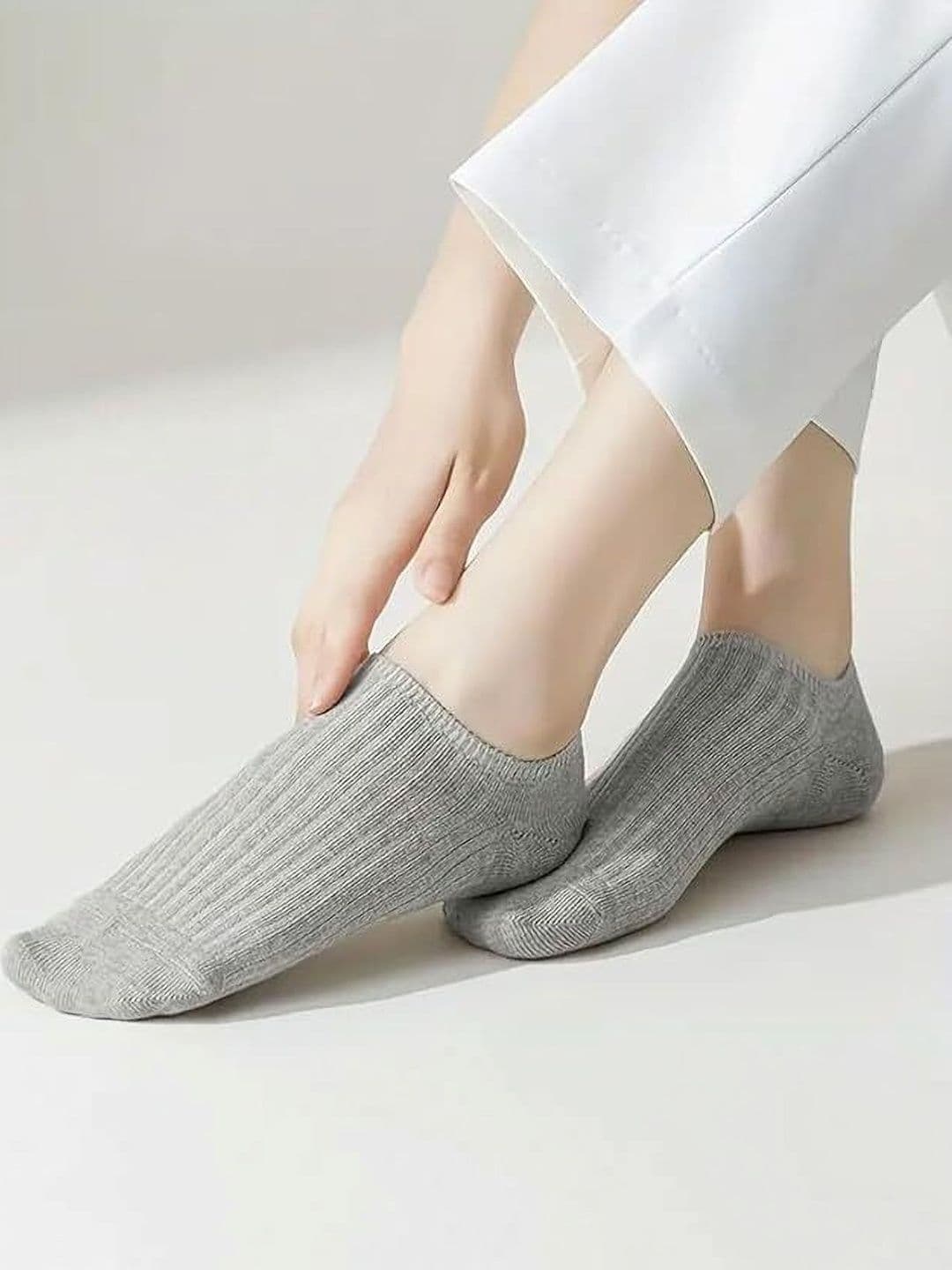 MERCEHIVE Men Pack of 5 Cotton Patterned Shoe Liners Socks - view 1