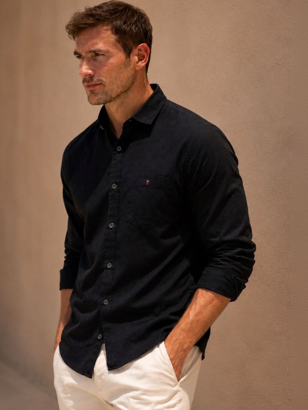 Louis Philippe Jeans Men Slim Fit Over Dyed Soft Handfeel Full Sleeve Casual Shirt - view 1