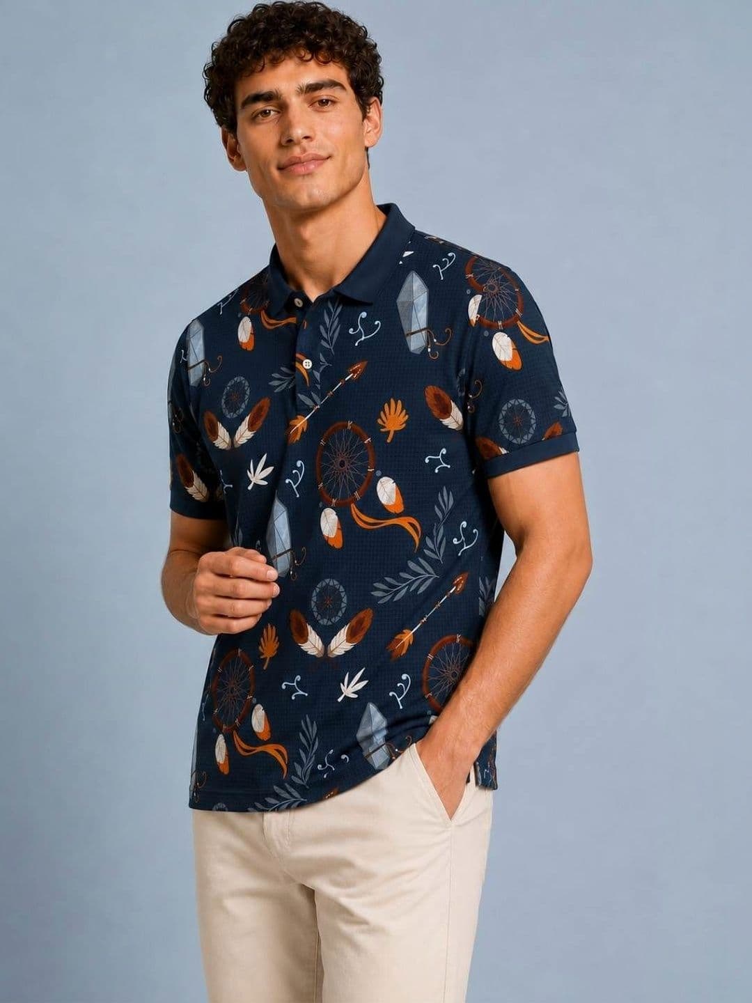 Tshirts Buddy Men Printed Polo Collar T-shirt - view 1