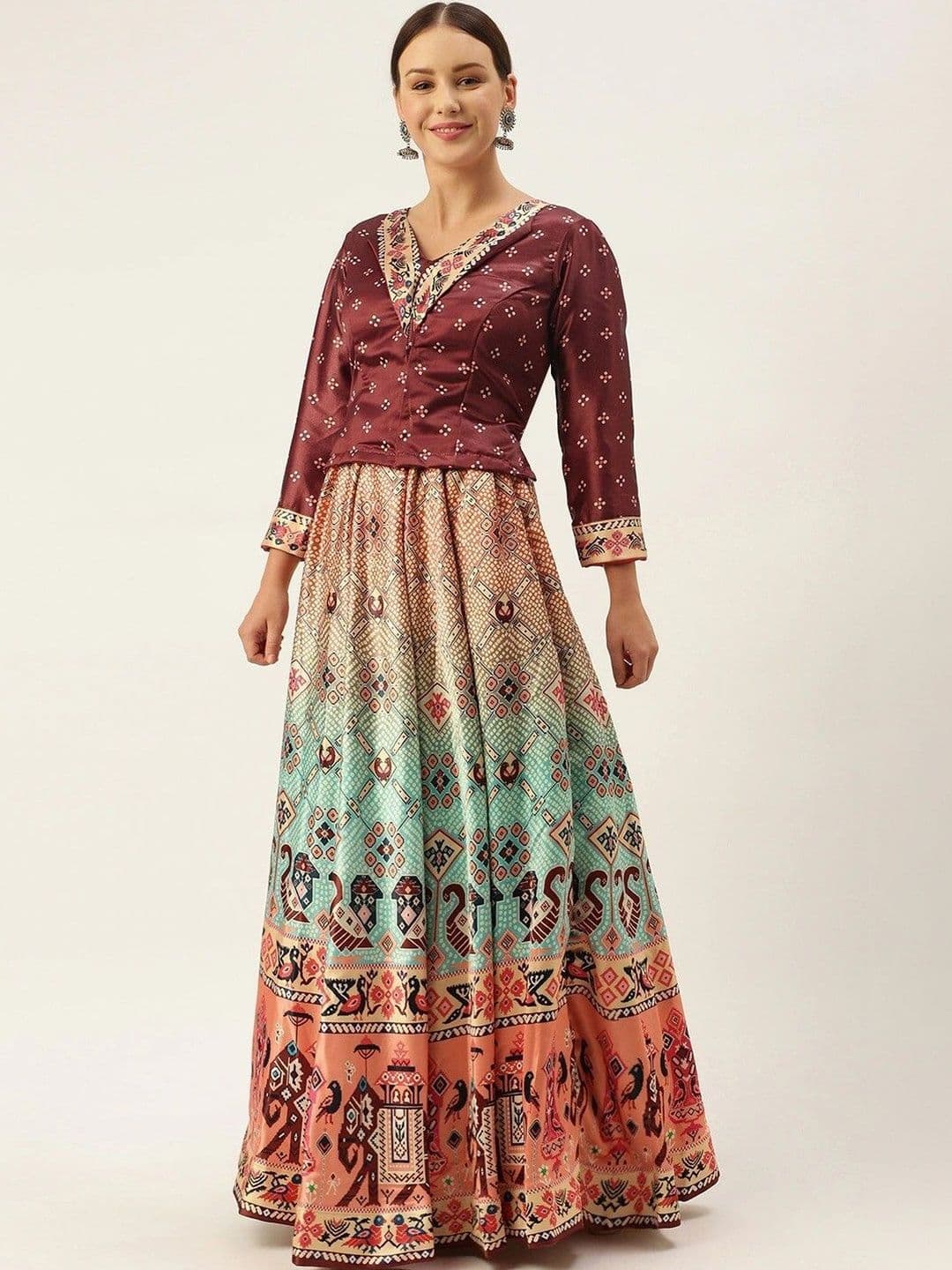 KAHIRAA WHOLETEX Printed Semi-Stitched Lehenga & Unstitched - view 1