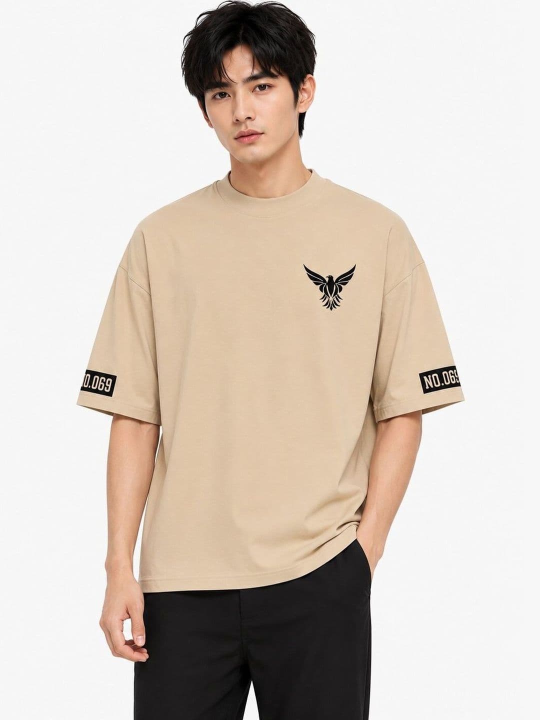 FLECT Men Printed Drop-Shoulder Sleeves T-shirt - view 1