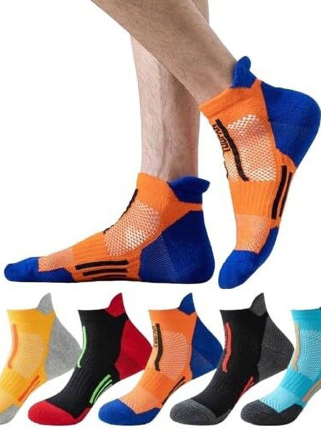 MERCEHIVE Men Pack of 5 Cotton Patterned Ankle Length Socks - view 1